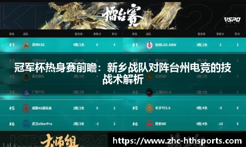 冠军杯热身赛前瞻：新乡战队对阵台州电竞的技战术解析